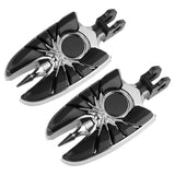 Wide Footpegs For Kawasaki Vulcan S EN650 2015-2023 w/Rubber Inlays Wear Pegs