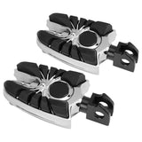 Wide Footpegs For Kawasaki Vulcan S EN650 2015-2023 w/Rubber Inlays Wear Pegs