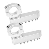 Universal Crash Bar Highway Footrest Foot Pegs Pedals 22-28mm Rotatable Aluminum