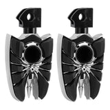 Wide Footpegs For Kawasaki Vulcan S EN650 2015-2023 w/Rubber Inlays Wear Pegs