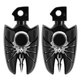 Wide Footpegs For Kawasaki Vulcan S EN650 2015-2023 w/Rubber Inlays Wear Pegs