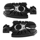 Wide Footpegs For Kawasaki Vulcan S EN650 2015-2023 w/Rubber Inlays Wear Pegs