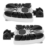 Wide Footpegs For Kawasaki Vulcan S EN650 2015-2023 w/Rubber Inlays Wear Pegs