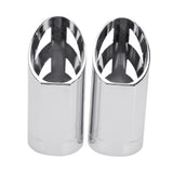 Chrome/Black Upper Fork Slider Covers For Harley Touring Models 1997-2017 Front Shocks