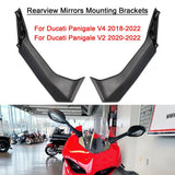 Rearview Mirrors Mounting Brackets For Ducati Panigale V4 2018-2022,V2 2020-2022
