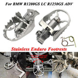 Enduro Rider Footpegs Front Footrests For BMW R1200GS LC R1250GS Adventure Stainless Steel