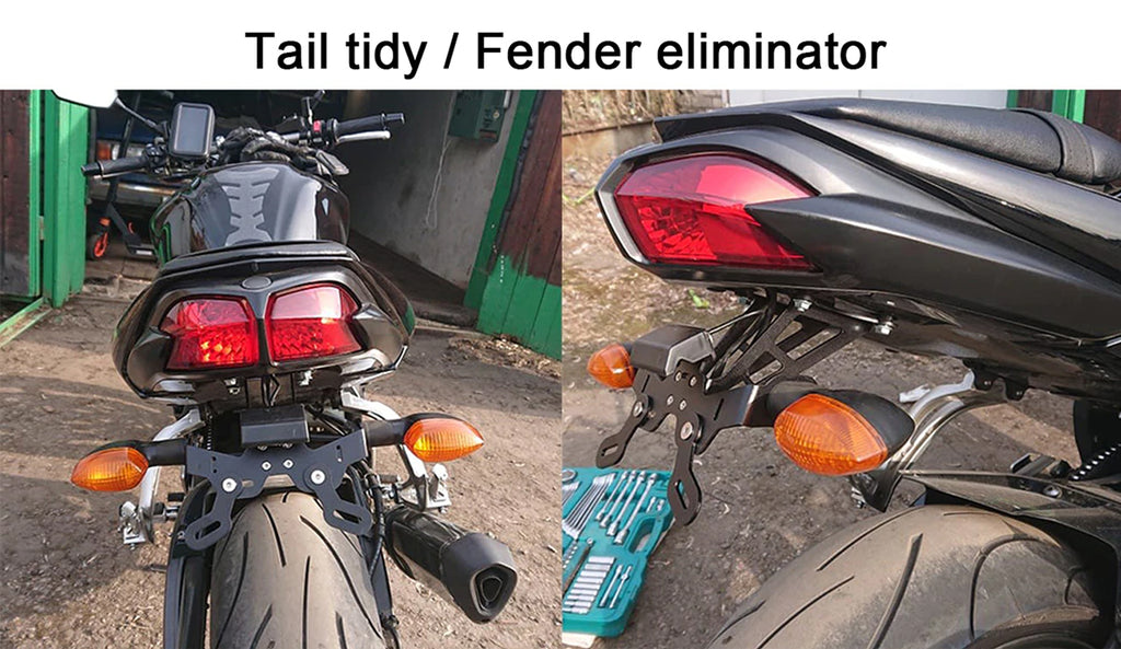 Still using the heavy and ugly factory rear fender? It's time to replace it with a tail tidy / fender eliminator.