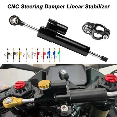 CNC Steering Damper Linear Stabilizer Universal For Motorcycles Electric Scooter