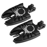 Wide Footpegs For Kawasaki Vulcan S EN650 2015-2023 w/Rubber Inlays Wear Pegs