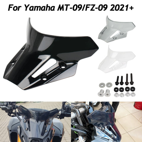 Windscreen Windshield For Yamaha MT-09/FZ-09 SP 2021-2023 Wind Deflector + Bolts