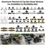 Stickers For BMW R1200GS LC,R1250GS,ADV Aluminum Panniers & Top Boxes Decals