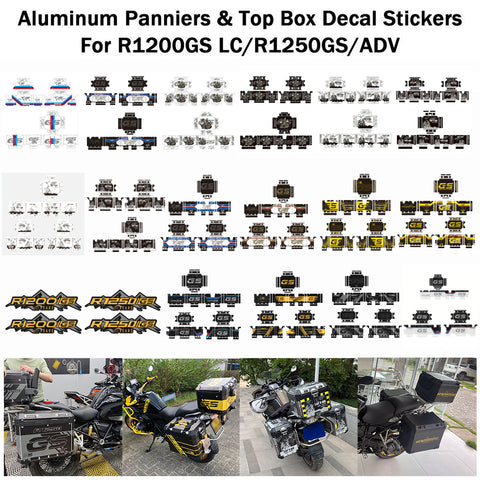 Stickers For BMW R1200GS LC,R1250GS,ADV Aluminum Panniers & Top Boxes Decals