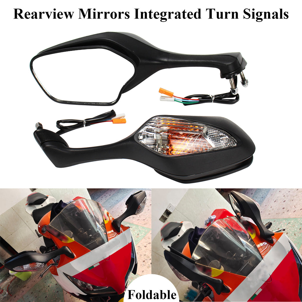 Foldable Rearview Mirrors Turn Signal For Honda CBR1000RR/RA 08-16