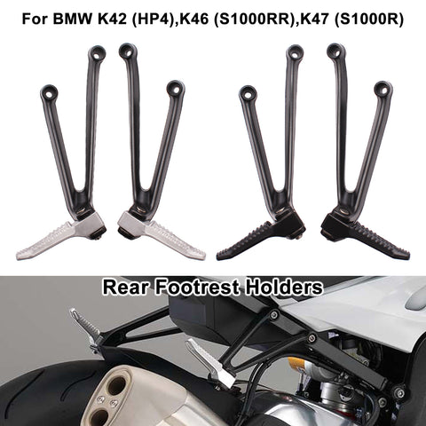 Rear Footrests + Holders For BMW S1000R 13-16, S1000RR 09-18, HP4 13-14