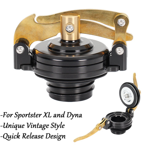 Quick Release Fuel Gas Cap For Harley Sportster XL883/1200 Dyna Softail Vintage/Retro Style