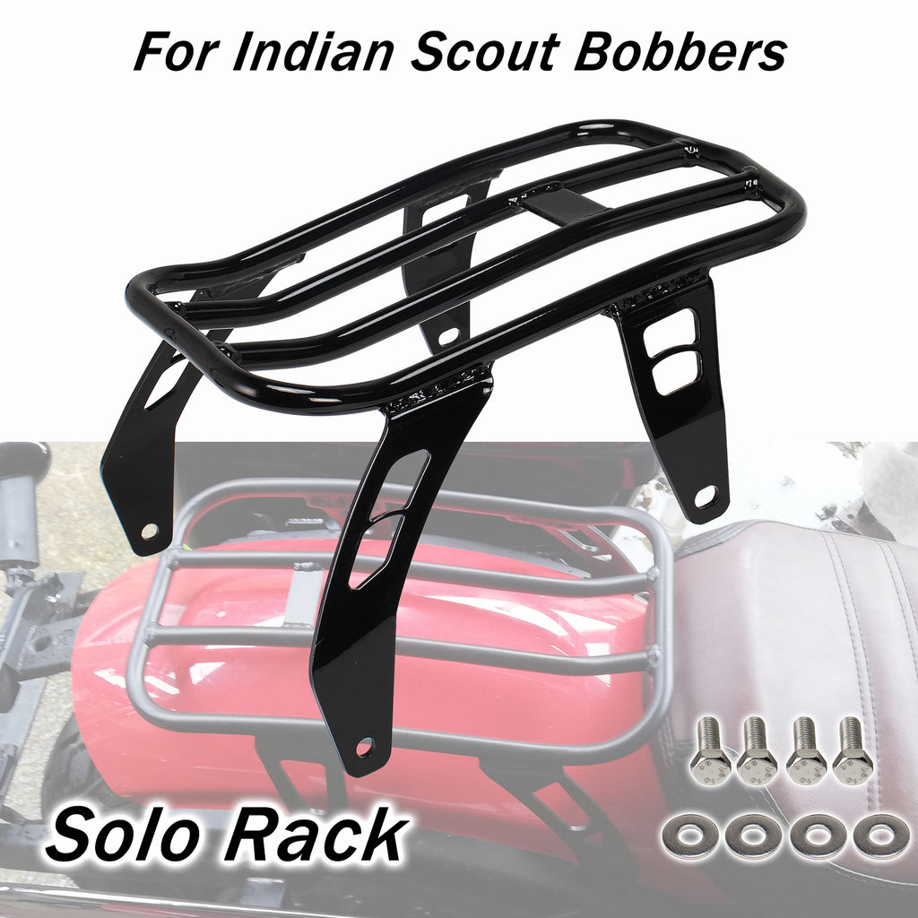 Curved Solo Luggage Rack For Indian Scout Bobber Twenty Sixty Gloss ...