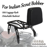 Rear Solo Luggage Rack w/Backrest Detachable For Indian Scout Bobber