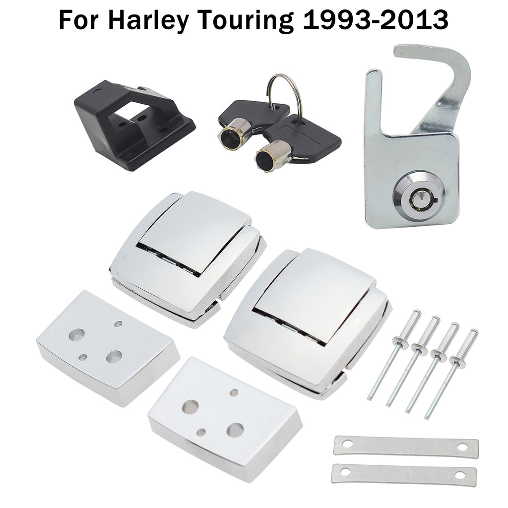 Lockbox Tour Tour Pack Latches Latch Body Catch Lock & Keys Kit For Harley Touring ...
