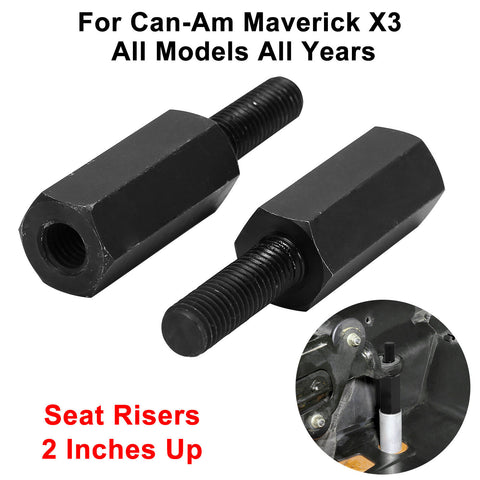 2-Inch Seat Risers For Can-Am Maverick X3 All Years,1 Pair, Bolt-on Installation