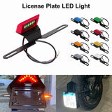 Motorcycle LED License Plate Light 12V Tail Flashing Light 3 Wires