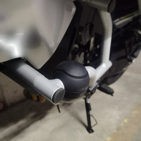 Rubber Ball Crash Bar Bumper Protector 24-32mm Motorcycle Anti-fall Fr ...