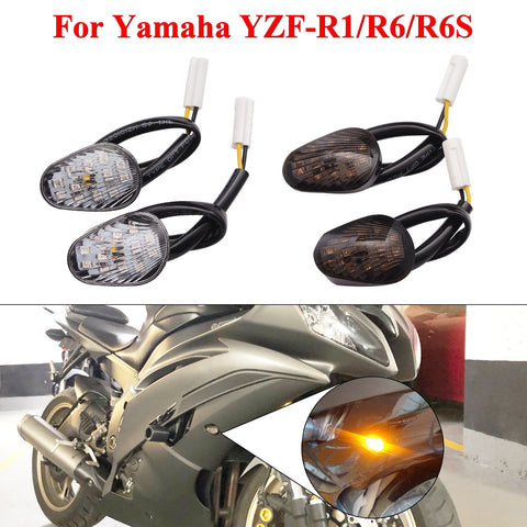 LED Turn Signals Front Mini Indicator For Yamaha YZF-R1 02-08,R6 03-14,R6S 06-09
