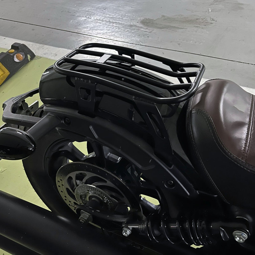 Curved Solo Luggage Rack For Indian Scout Bobber Twenty Sixty Gloss ...