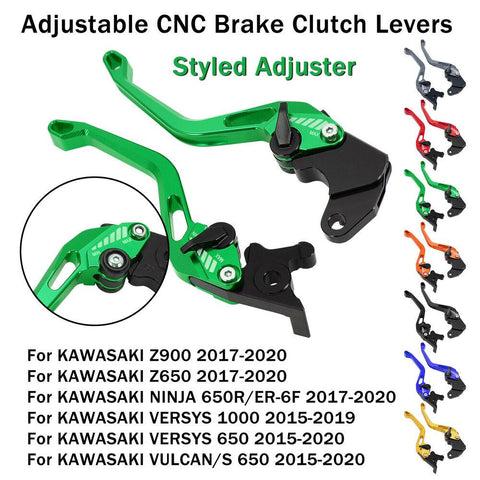 CNC Brake Clutch Levers For KAWASAKI Z900 Z650 NINJA 650R ER-6F VERSYS 1000 650 VULCAN/S 650