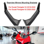 Rearview Mirrors Mounting Brackets For Ducati Panigale V4 2018-2022,V2 2020-2022