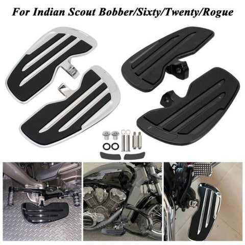 Rider Floorboards W/Rubber Inlays For Indian Scout Bobber Sixty Twenty Rogue