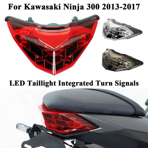 LED Taillight For Kawasaki Ninja 300 2013-17 Integrated Turn Signals