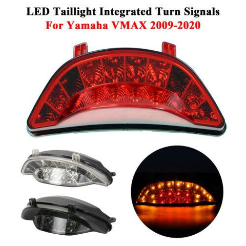 LED Taillight Integrated Turn Signals For Yamaha VMAX 2009-2020 Rear Brake Light