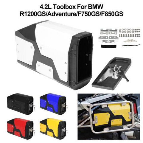 4.2 L Toolbox For BMW R1200GS/LC/Adventure F750GS F850GS (Pannier Rack Mounted)