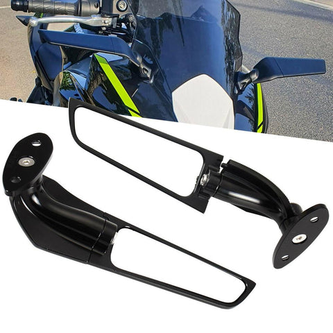 Rotating Rearview Mirror Winglets For KAWASAKI NINJA 650, YAMAHA R6