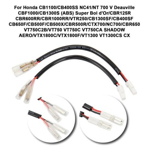 For Honda Turn Signals 2 Pin Plug Wire Adapter Indicator Bullet Connector Cable
