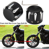 Front Axle Nut Covers For Harley Dyna Touring Trike VRSC XL XG Softail