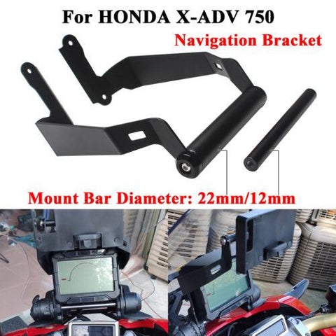GPS Navigation Bracket For HONDA X-ADV 750 2017-20 22mm/12mm Mount Phone Holder