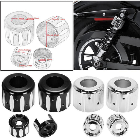 Rear Shock Lower & Shock Top Mount Bolt Cover For Harley Sportster XL883 XL1200 07-15